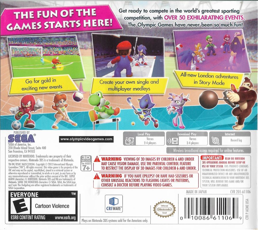 Mario & Sonic at the London 2012 Olympic Games- Nintendo 3DS