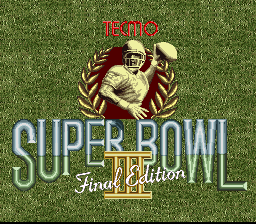 Tecmo Super Bowl III: Final Edition - Super Nintendo