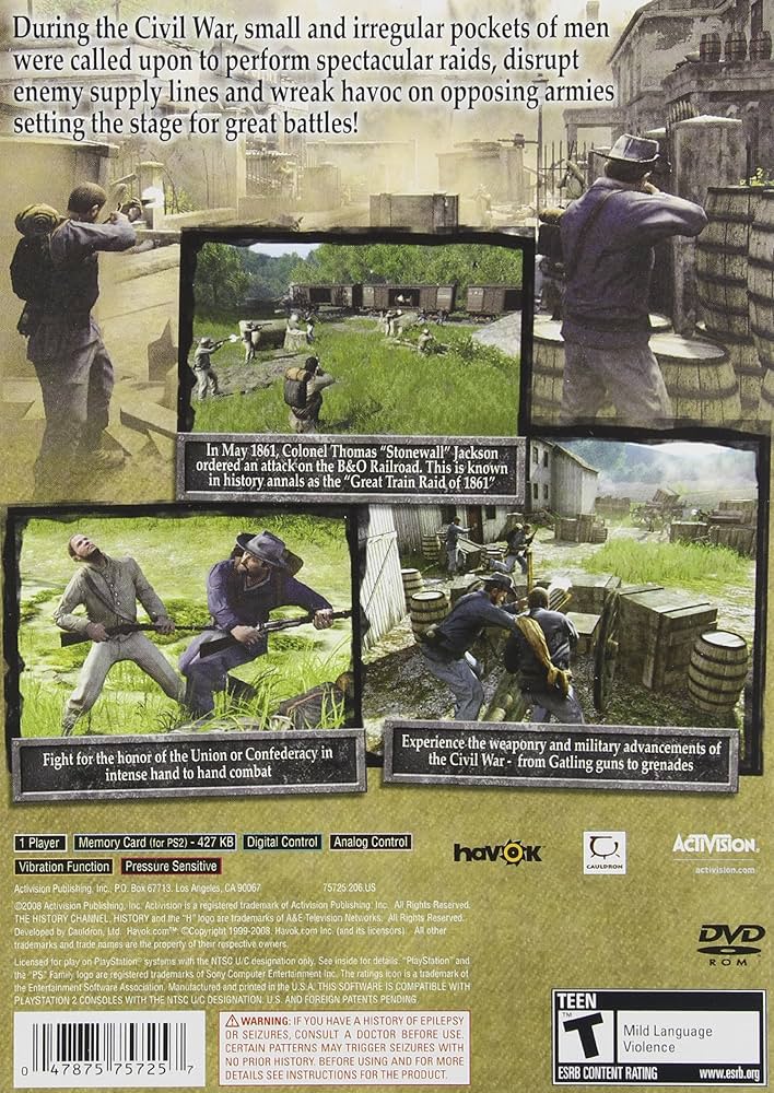 The History Channel: Civil War: Secret Missions - PlayStation 2