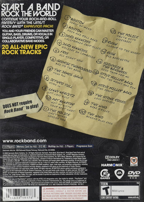 Rock Band: Classic Rock Track Pack - PlayStation 2