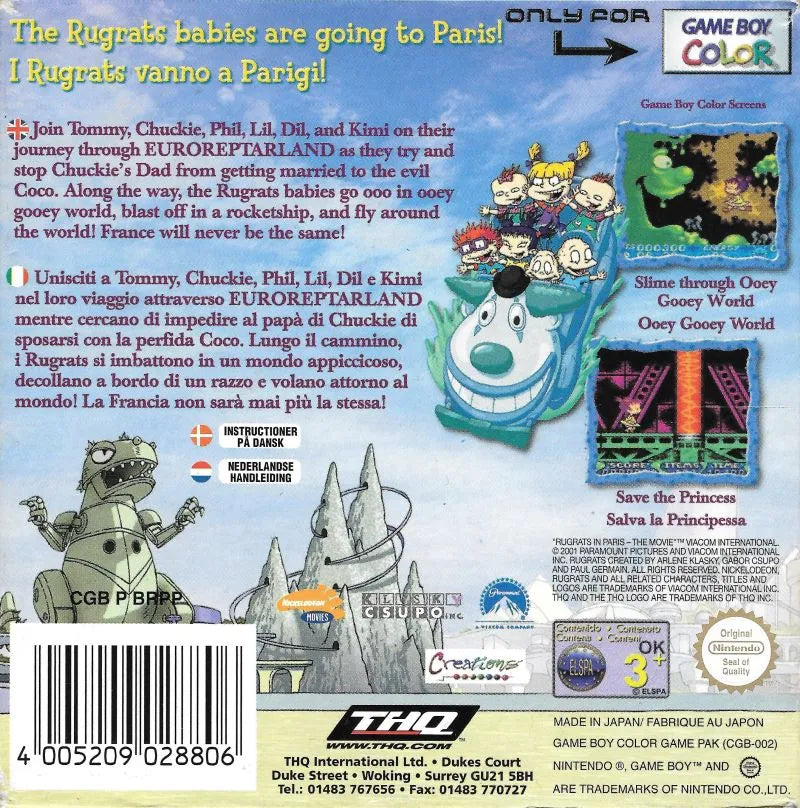 Rugrats in Paris: The Movie - Game Boy Color