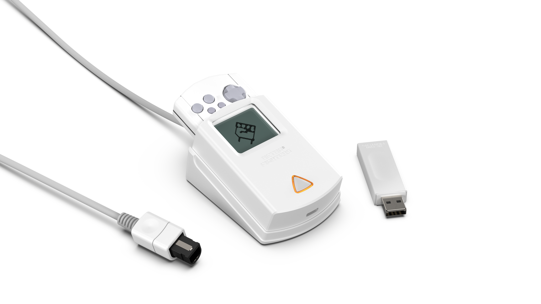 D6 6-Button 2.4GHz Wirelress Controller for SEGA Dreamcast / Switch / PC - White