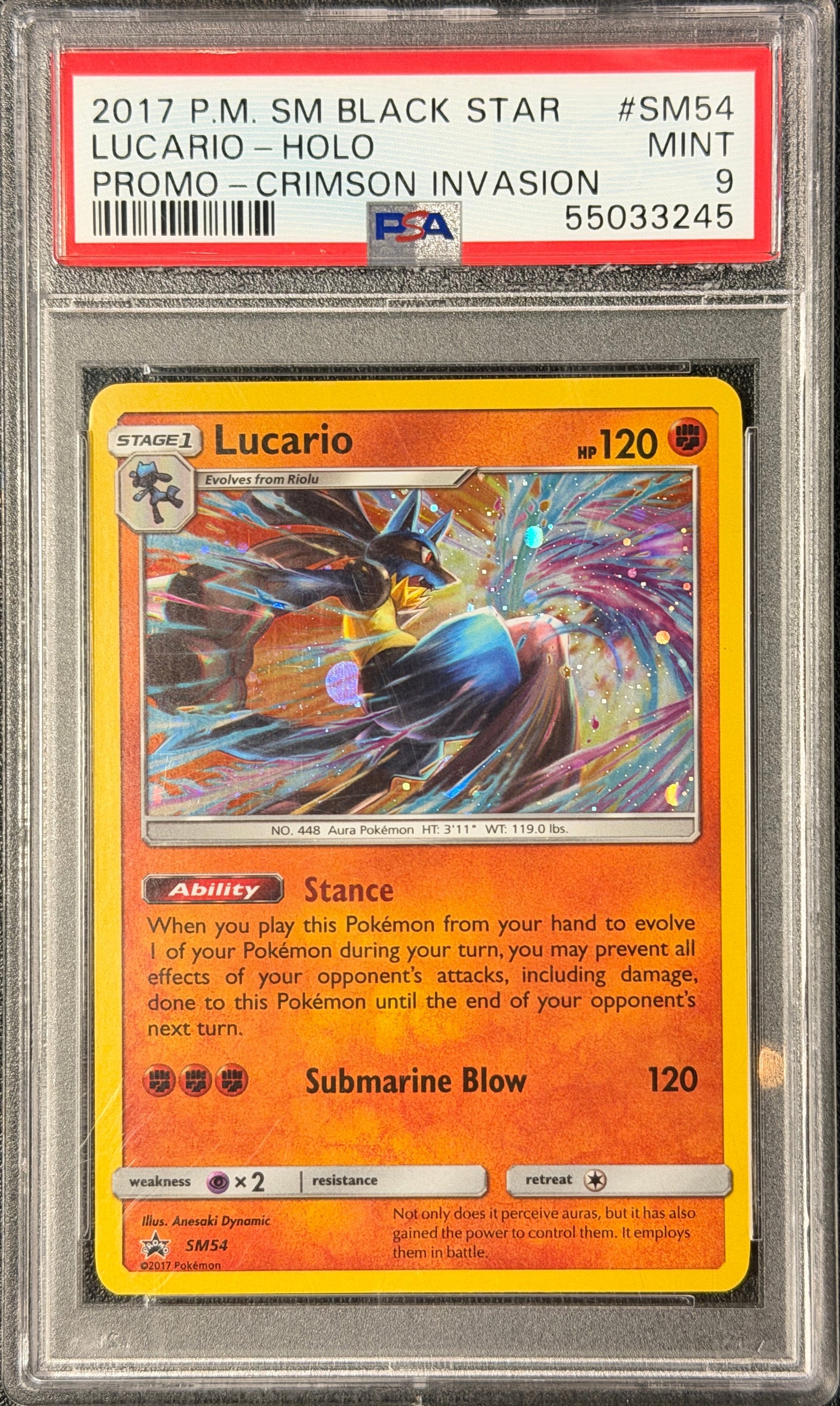 Lucario - SM54 (SM54) [SM Promos] PSA 9