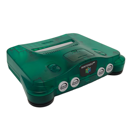 Nintendo 64 Console + Expansion Pak with Voultar N64RGB - Transparent Green Reshell