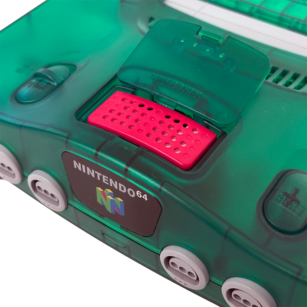 Nintendo 64 Console + Expansion Pak with Voultar N64RGB - Transparent Green Reshell
