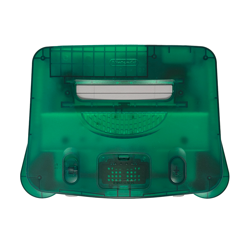 Nintendo 64 Console + Expansion Pak with Voultar N64RGB - Transparent Green Reshell