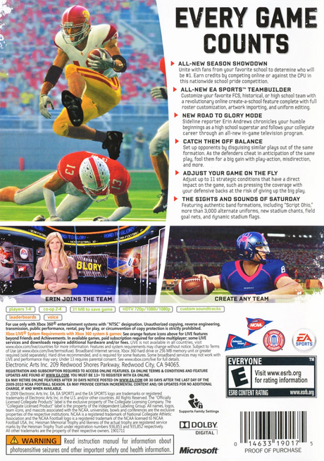 NCAA Football 10 - Xbox 360
