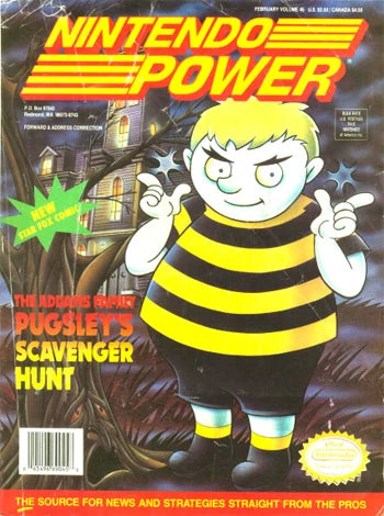 Nintendo Power Magazine Volume 45 - Addams Family: Pugsley's Scavenger Hunt