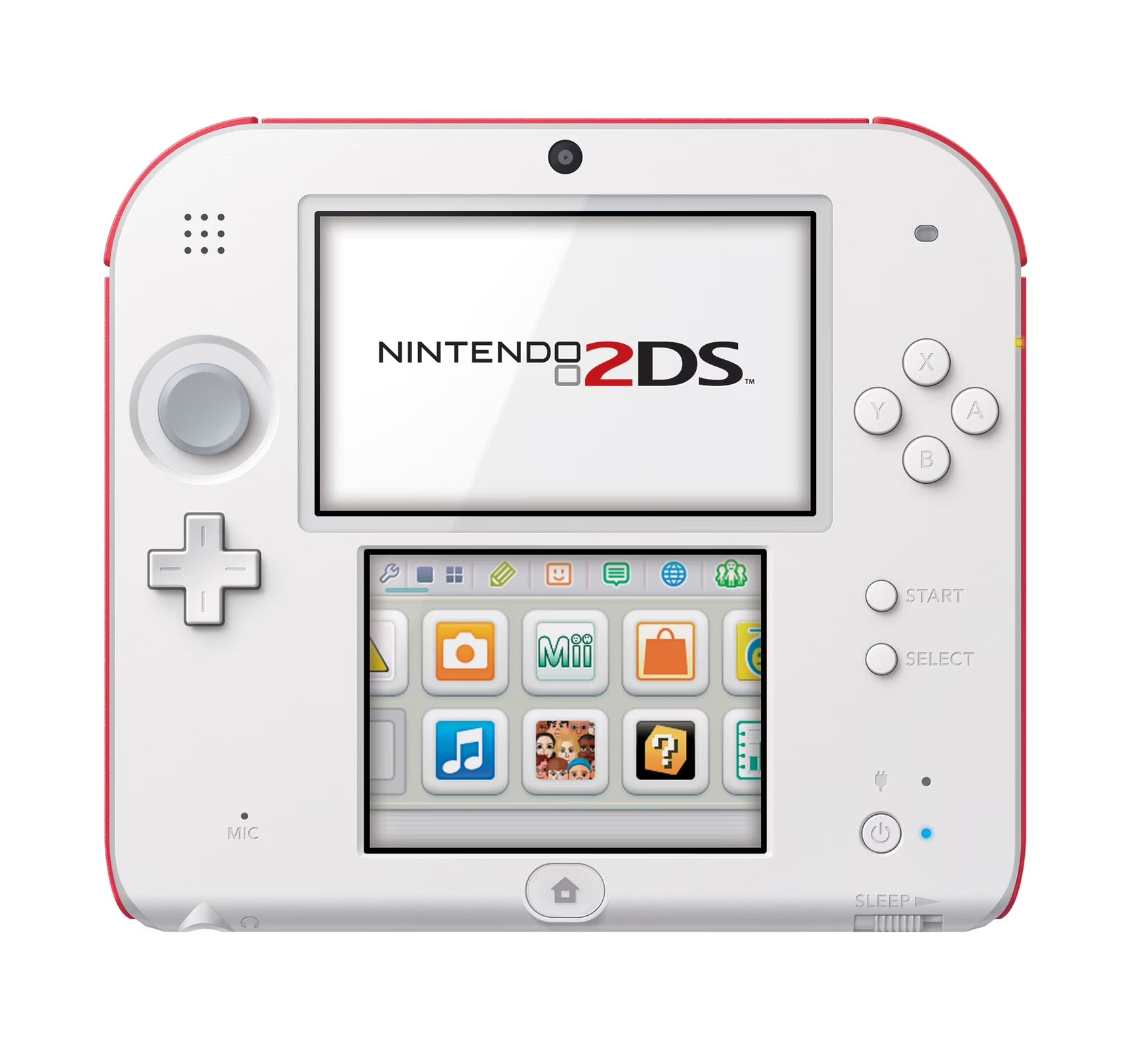 Nintendo 2DS System - Scarlet Red (White/Red)