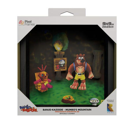 Banjo & Kazooie - Mumbo's Mountain - 9"x9" Shadow Box Art