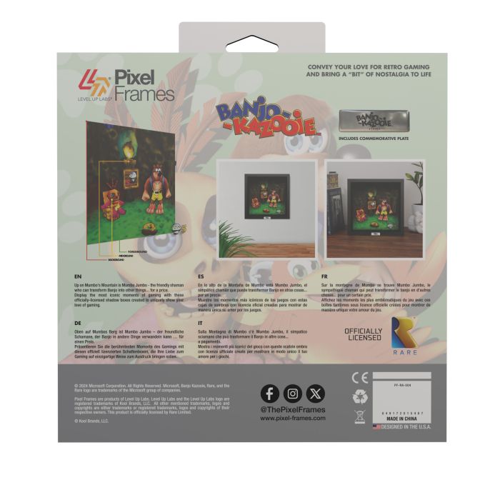 Banjo & Kazooie - Mumbo's Mountain - 9"x9" Shadow Box Art