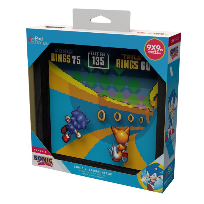 Sonic the Hedgehog 2 - Special Stage - 9"x9" Shadow Box Art