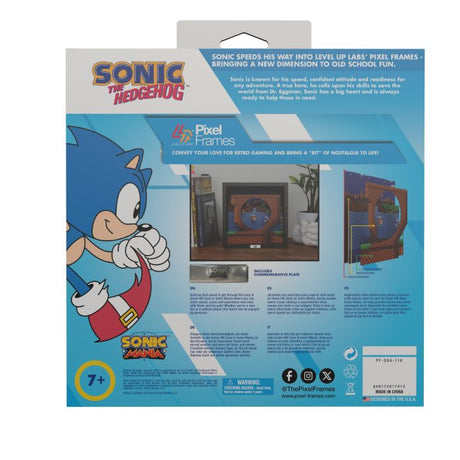 Sonic Mania - Green Hill Zone - 9"x9" Shadow Box Art