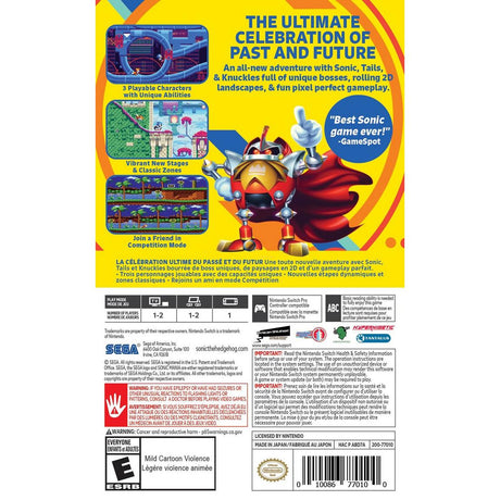 Sonic Mania - Nintendo Switch