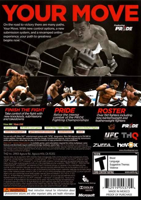 UFC Undisputed 3 - Xbox 360