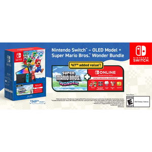 Nintendo Switch OLED Console + Super Mario Bros Wonder Bundle