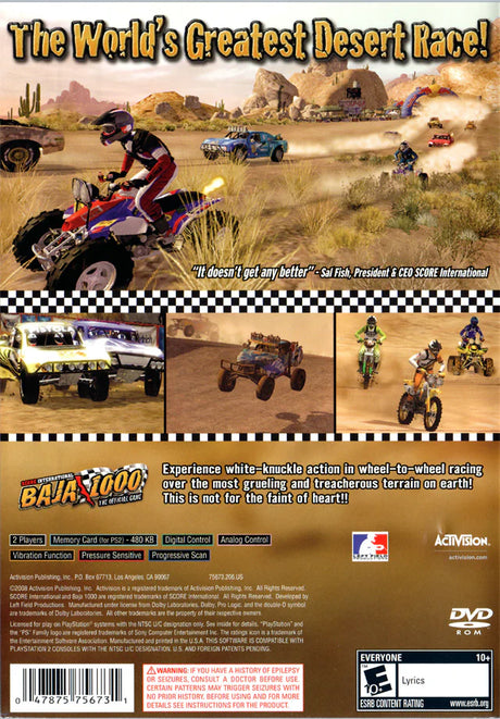 SCORE International Baja 1000 - PlayStation 2