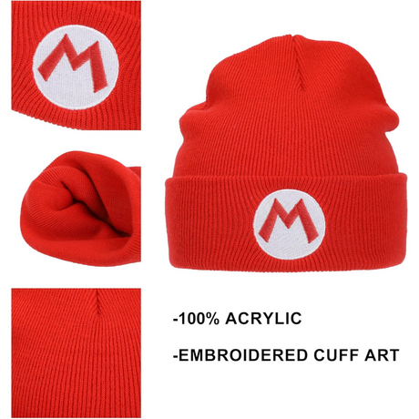 Mario Super Mario Red Cuff Beanie