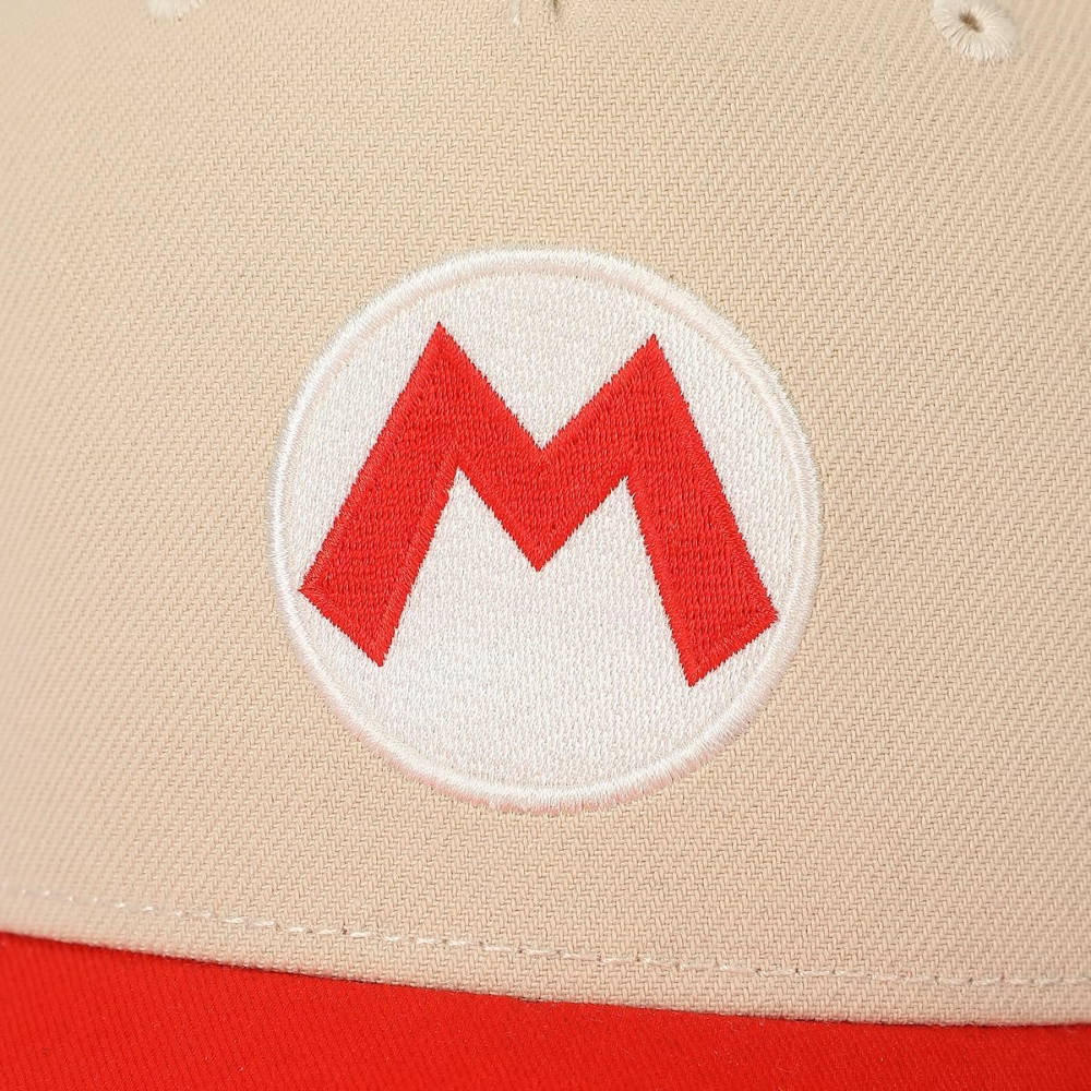 Fire Mario Super Mario Red & White Retro Snapback Hat