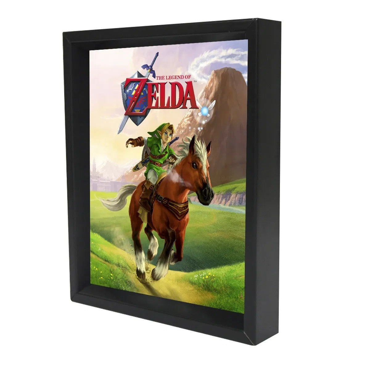 Legend of Zelda - Link & Epona from Ocarina of Time - 8"x10" 3D Lenticular Shadow Box