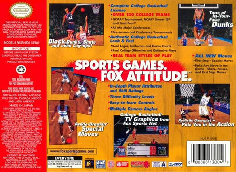 Fox Sports College Hoops '99 - Nintendo 64