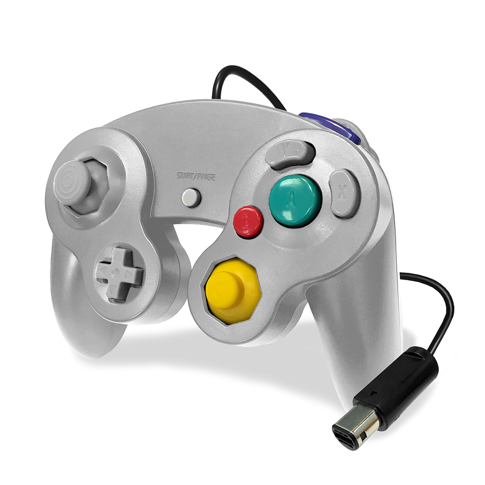 Wired Controller for Nintendo GameCube / Wii - Platinum / Silver