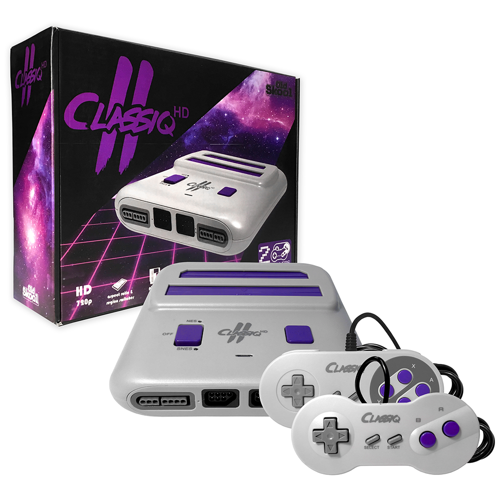 Old Skool Classiq 2 HD for NES / SNES  - Gray/Purple