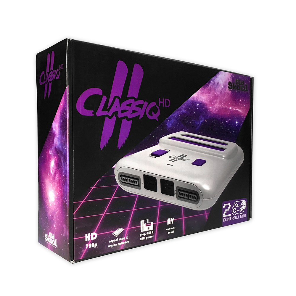 Old Skool Classiq 2 HD for NES / SNES  - Gray/Purple