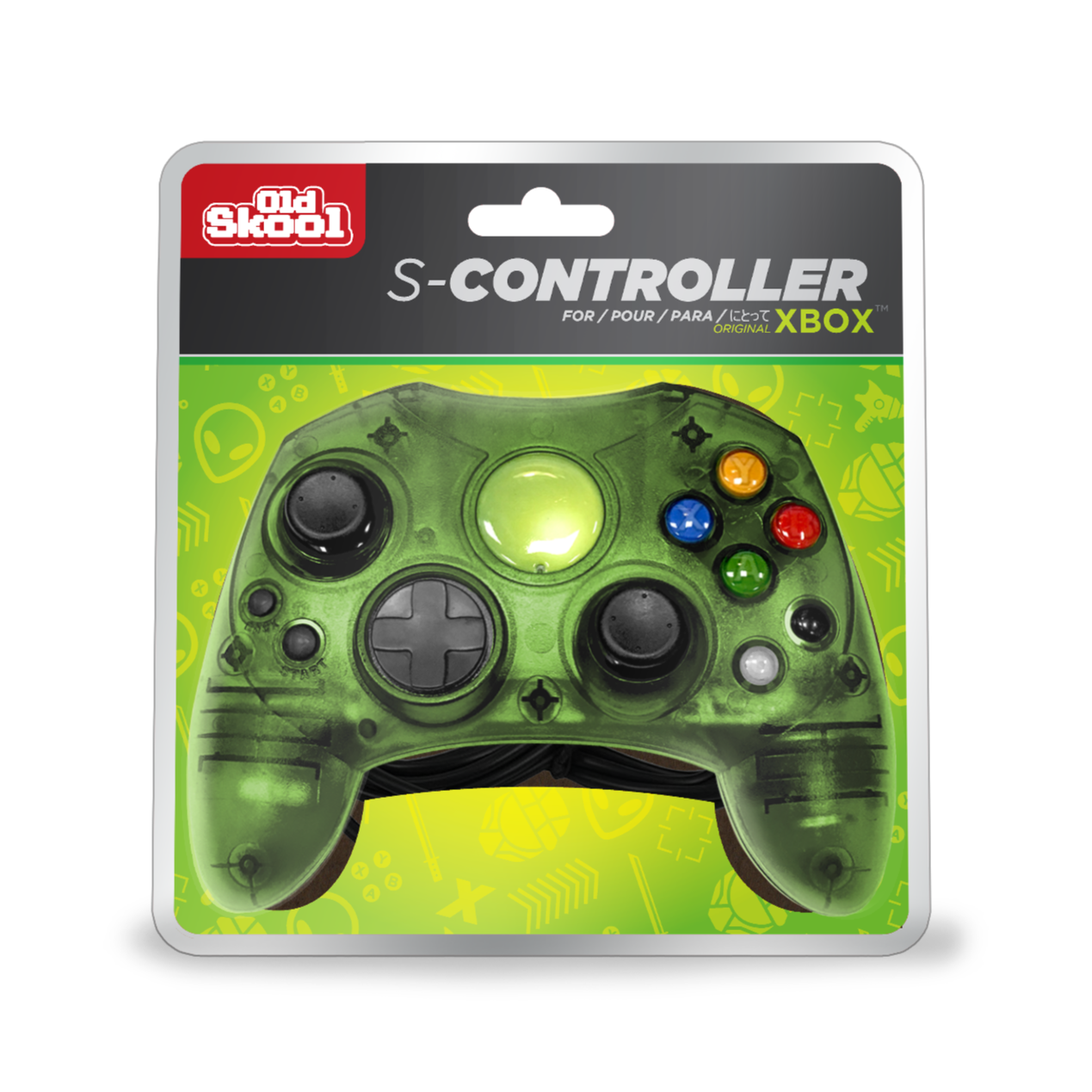 Wired S-Type Controller for Original Xbox - Green