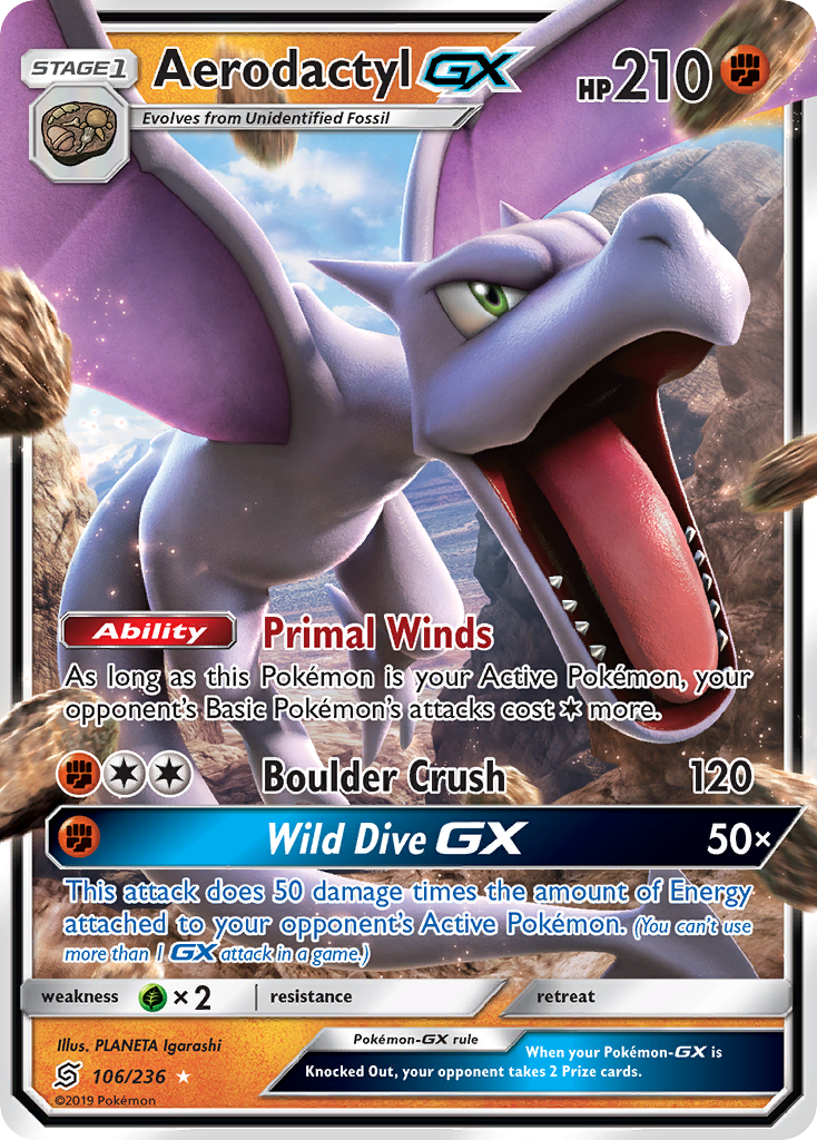 Aerodactyl GX (106/236) [SM - Unified Minds]