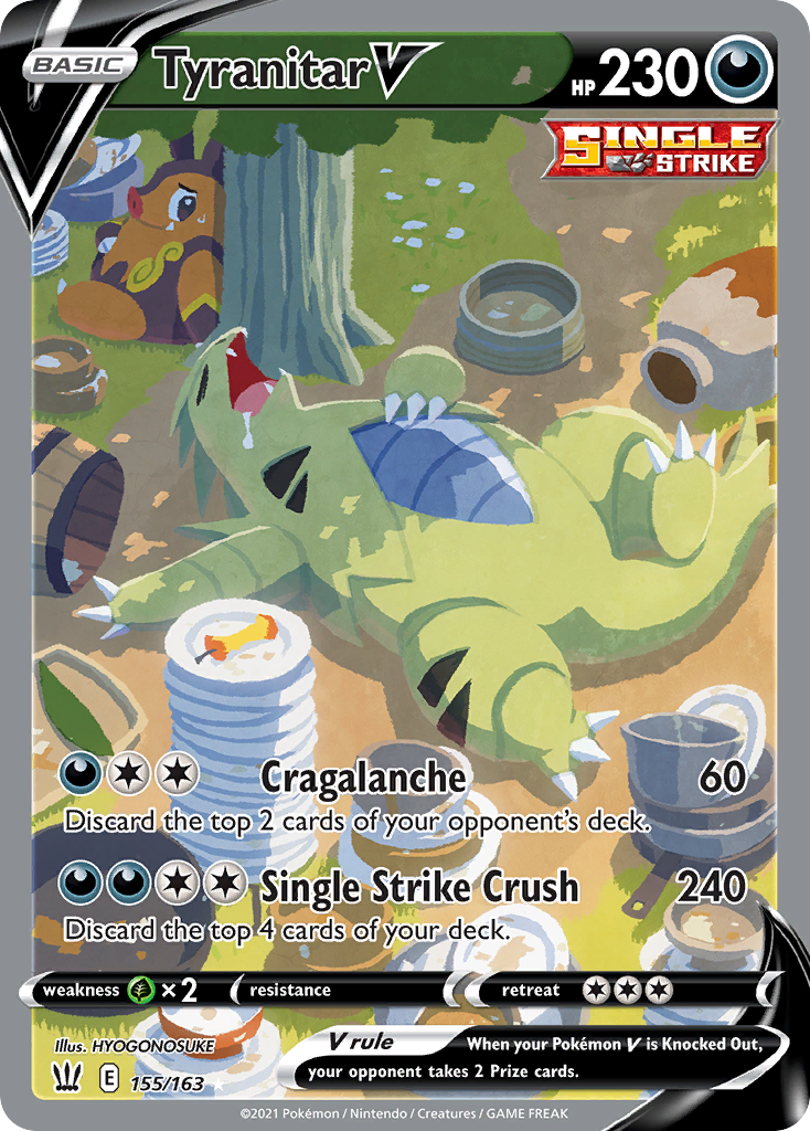 Tyranitar V (Alternate Full Art) (155/163) [SWSH05: Battle Styles]