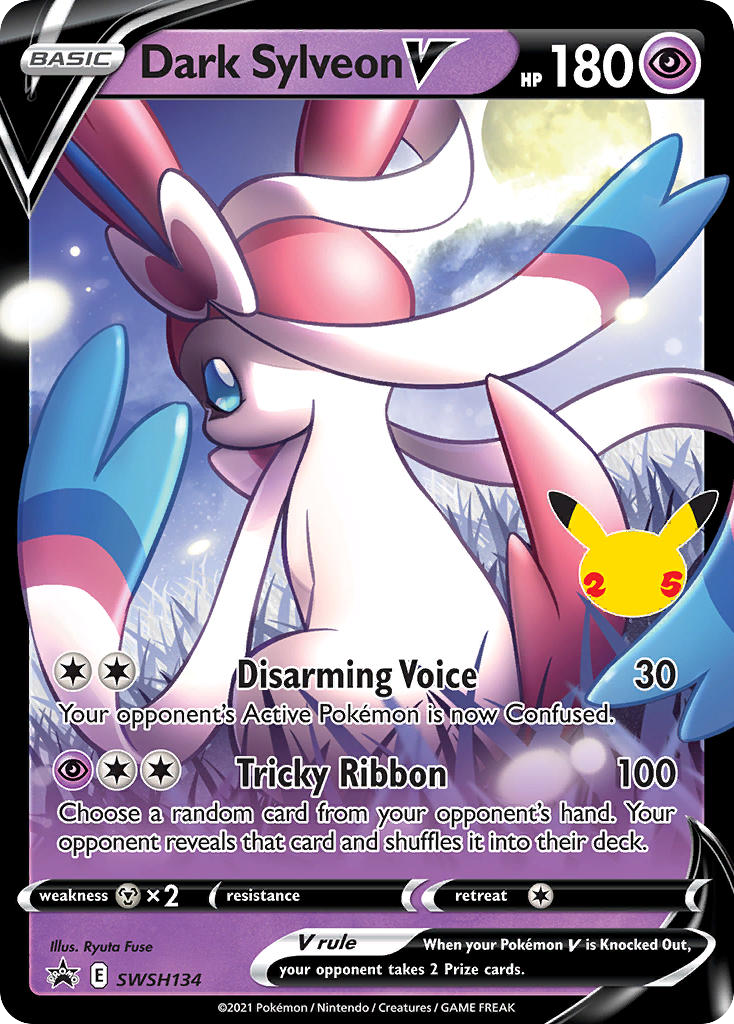 Dark Sylveon V - SWSH134 - Pokémon TCG: SWSH: Sword & Shield Promo Dark Sylveon V - SWSH134 - Pokémon TCG: SWSH: Sword & Shield Promo