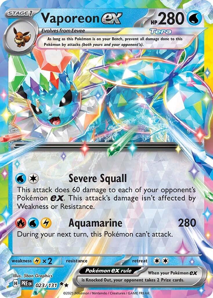 Vaporeon ex - 023/131 (023/131) [SV: Prismatic Evolutions]