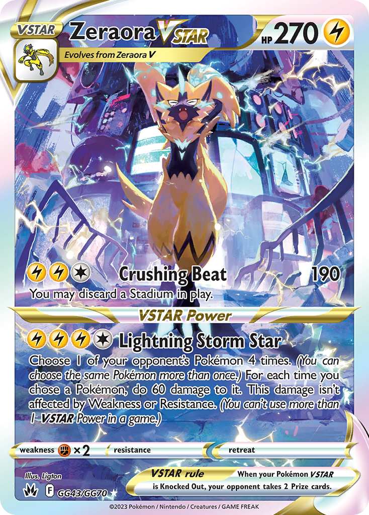 Zeraora VSTAR (GG43/GG70) [SWSH: Crown Zenith: Galarian Gallery]