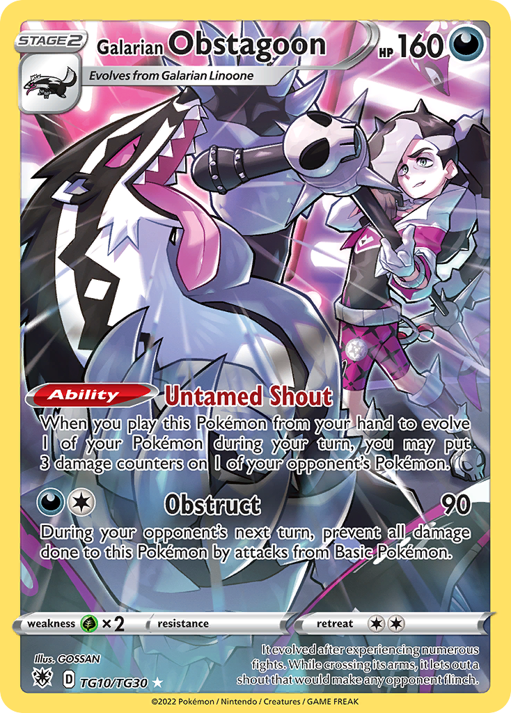 Galarian Obstagoon (TG10/TG30) [SWSH10: Astral Radiance Trainer Gallery]