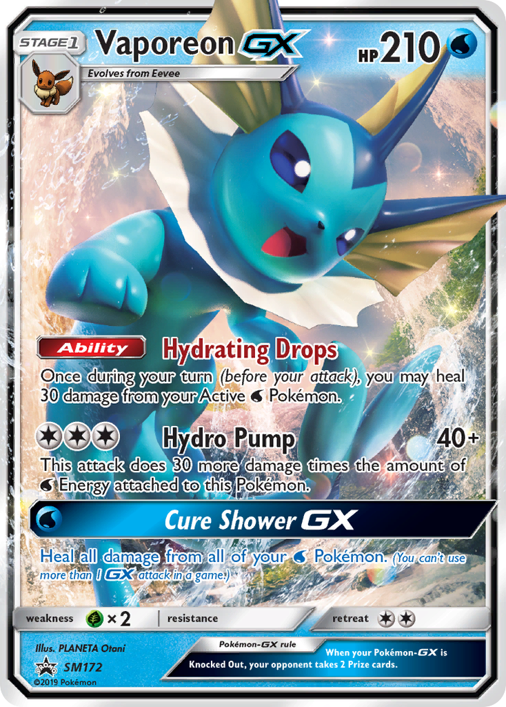 Vaporeon GX - SM172 (SM172) [SM Promos]