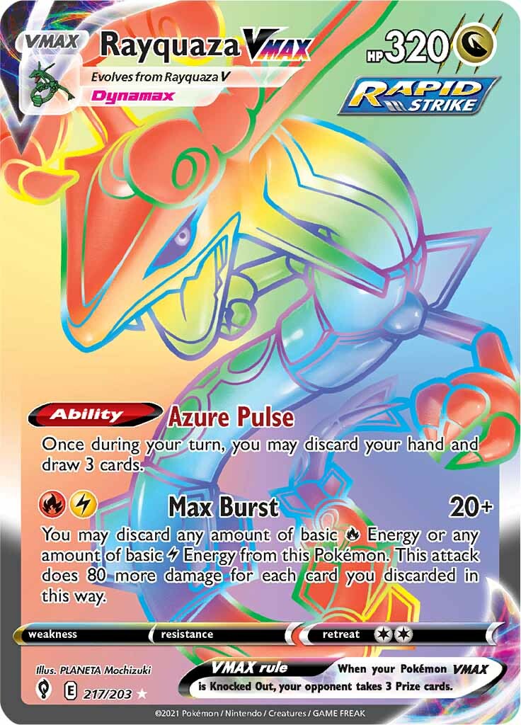 Rayquaza VMAX (Secret) (217/203) [SWSH07: Evolving Skies]