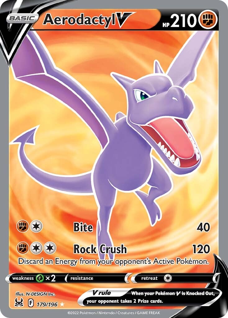Aerodactyl V (Full Art) (179/196) [SWSH11: Lost Origin]
