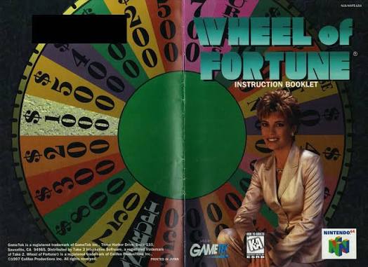 Wheel of Fortune - N64 Manual