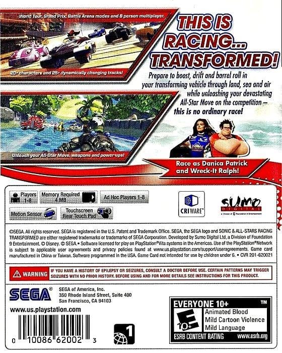 Sonic & All-Stars Racing: Transformed - PlayStation Vita