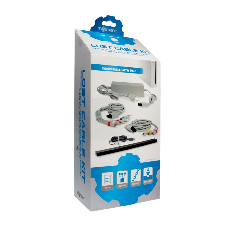 Lost Cable Kit Bundle for Nintendo Wii (TV Cables, AC Adapter, Sensor Bar)