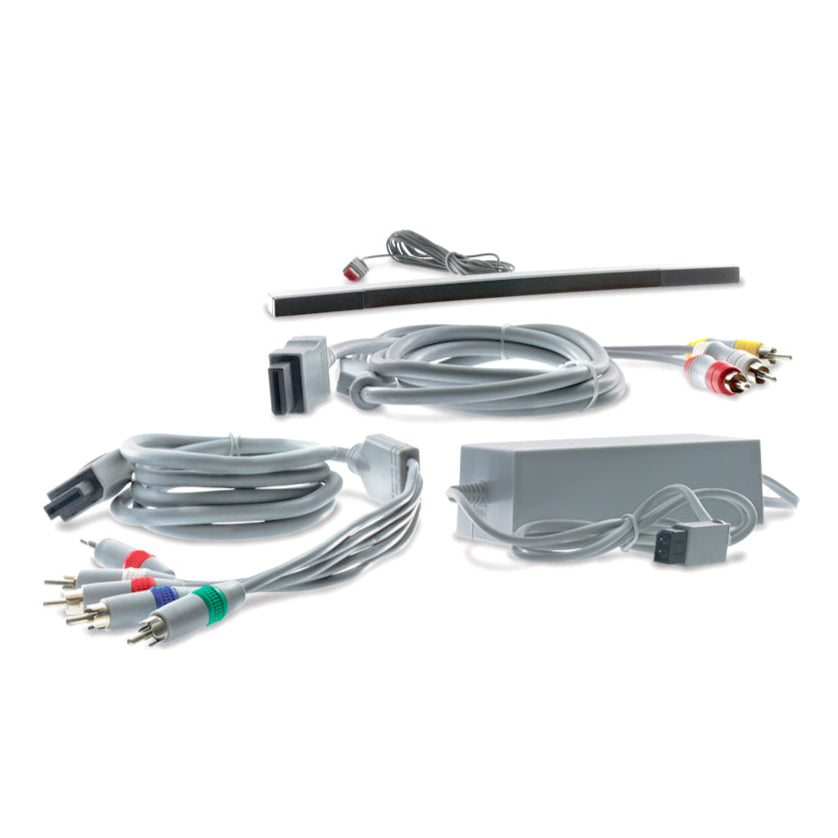 Lost Cable Kit Bundle for Nintendo Wii (TV Cables, AC Adapter, Sensor Bar)