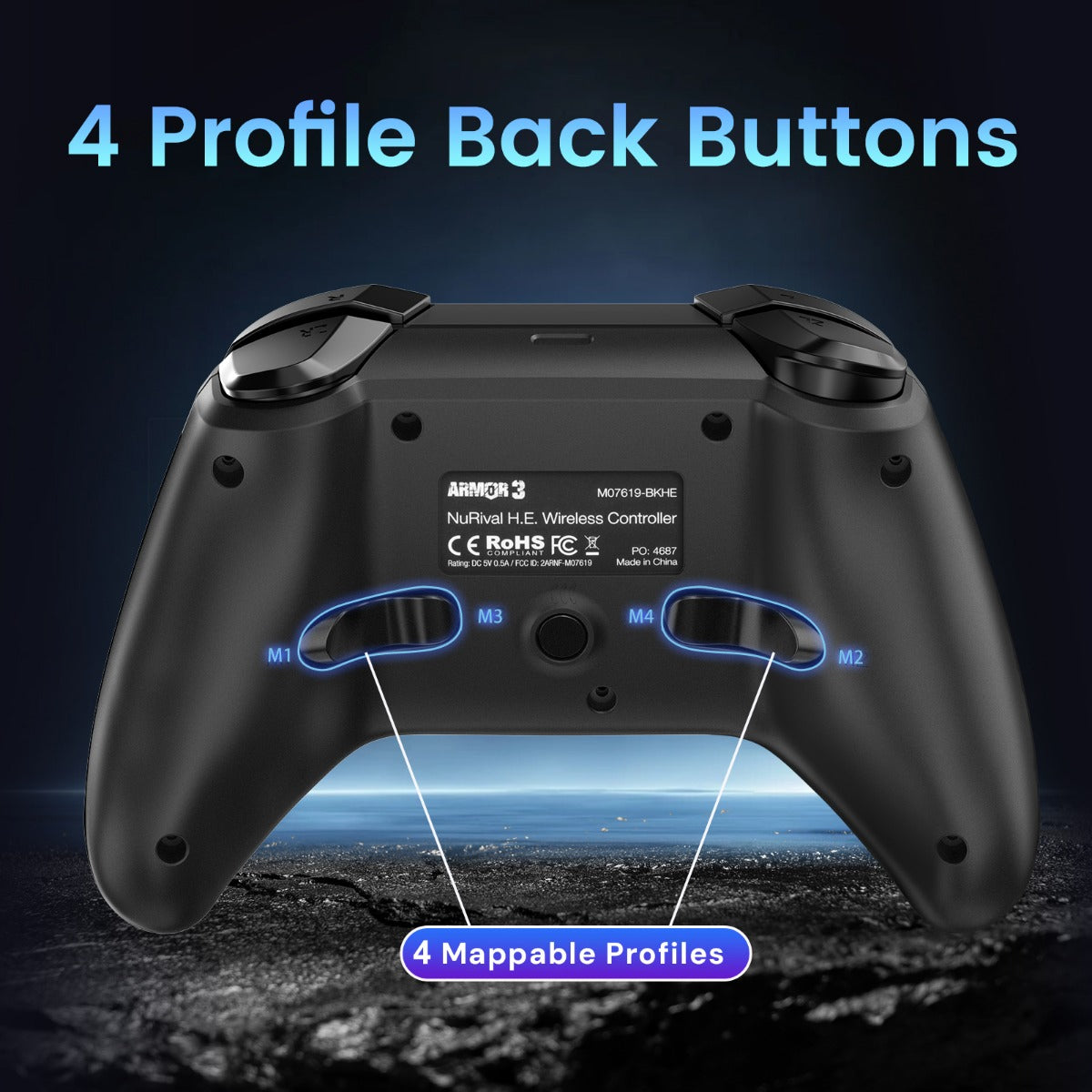 NuRival Wireless Controller with Hall Effect Sticks for Nintendo Switch