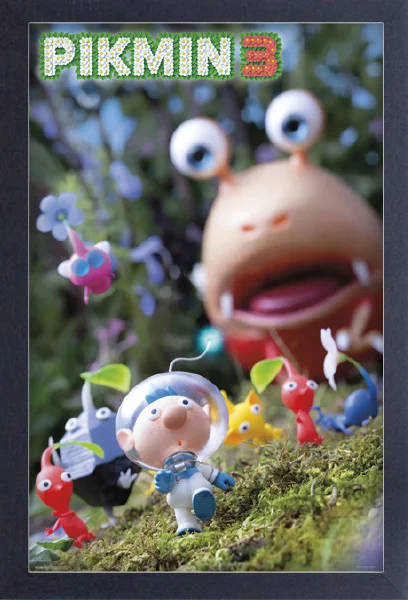 Pikmin 3 - Running from Bulborb - 11"x17" Gel-Coat Framed Print