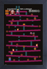 Donkey Kong - Arcade Level 1 - 11"x17" Gel-Coat Framed Print