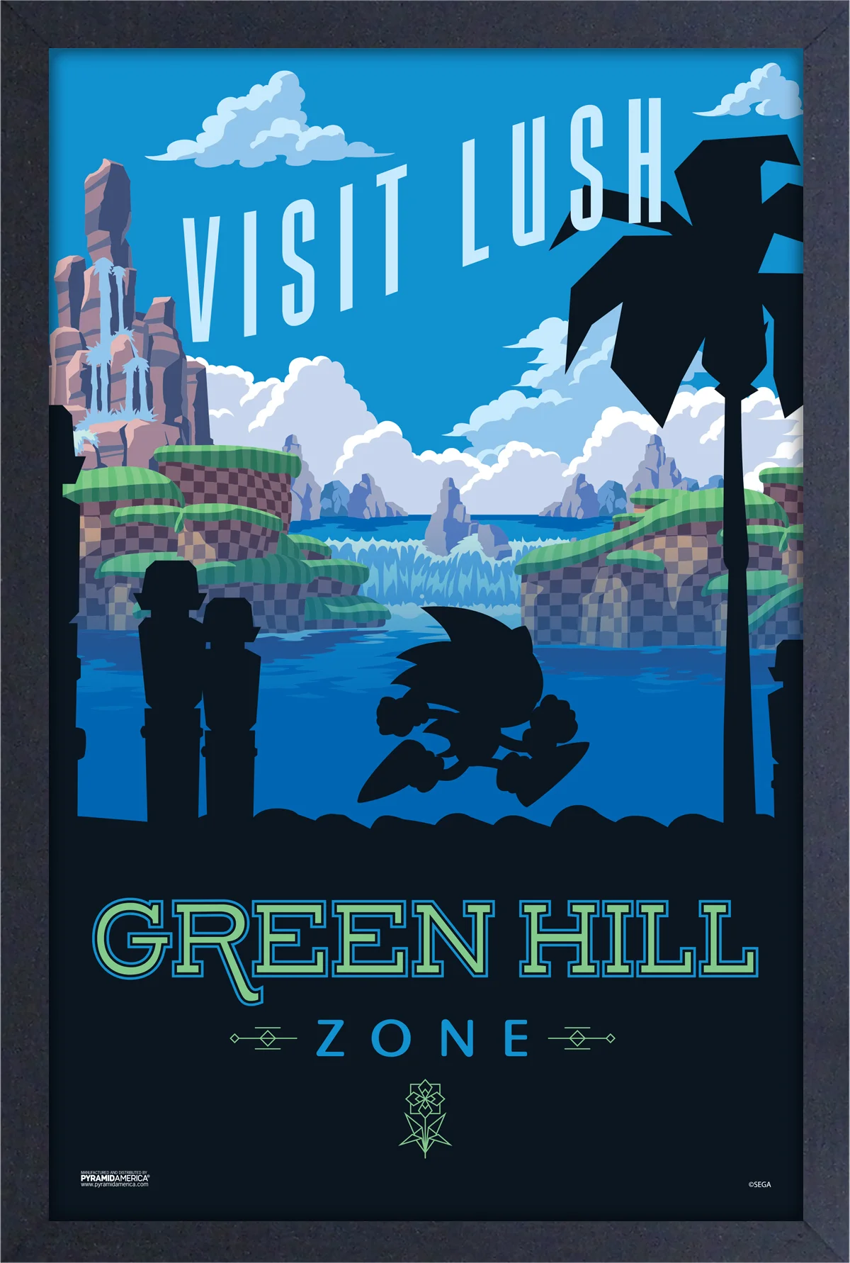 Sonic the Hedgehog - Visit Green Hill Zone - 11"x17" Gel-Coat Framed Print