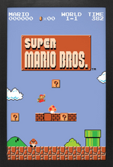 Super Mario Bros -  Level 1-1 - 11"x17" Gel-Coat Framed Print