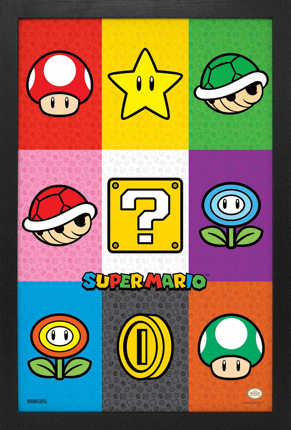 Super Mario - Pop-Art Items - 11"x17" Gel-Coat Framed Print