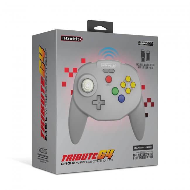 Tribute64 2.4 GHz Wireless Controller for Nintendo 64 and Switch