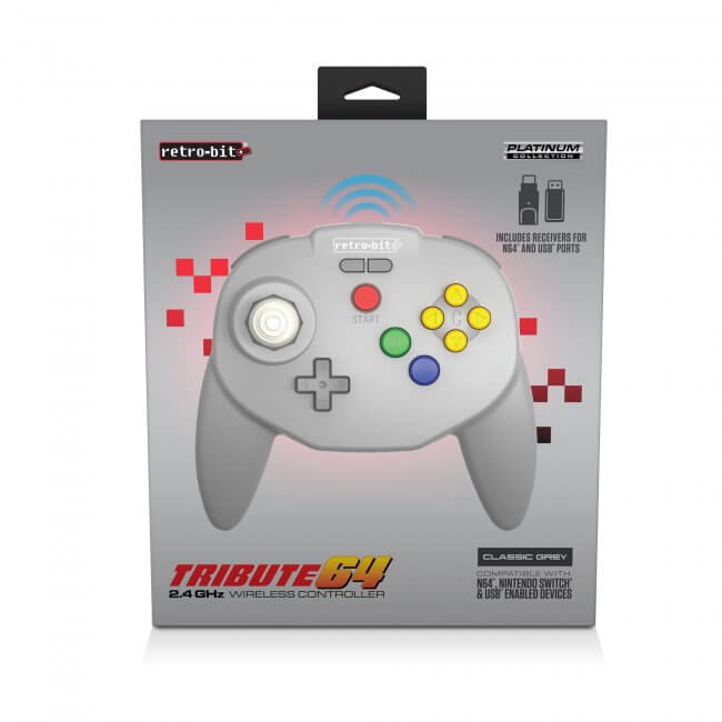 Tribute64 2.4 GHz Wireless Controller for Nintendo 64 and Switch